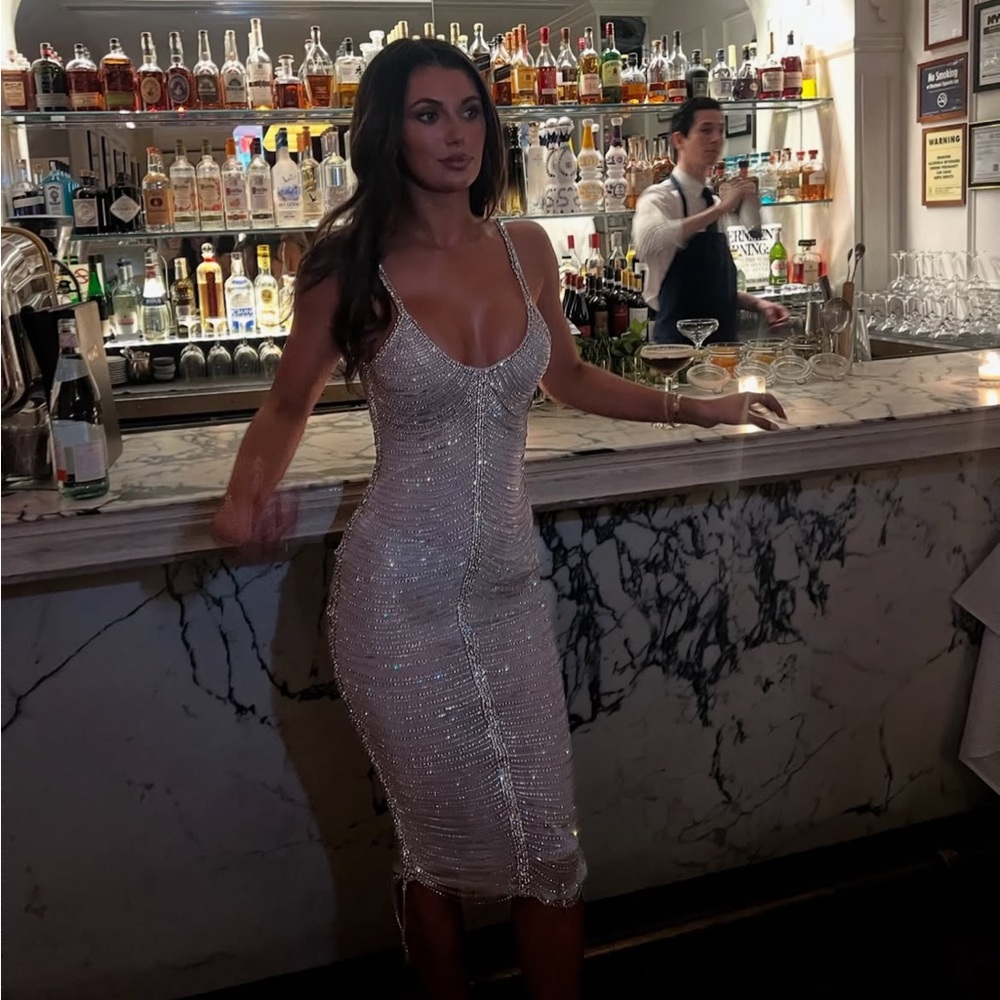 Retrofete Irina Silver Maxi Dress